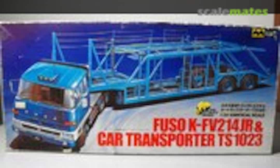 1:24 Mitsubishi Fuso K-FV214JR &amp; Car Transporter TS-1023 (Mitsuwa Model 315)