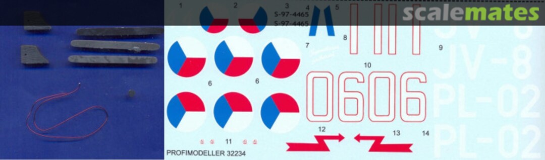 Boxart Lavochkin La-7 Czechoslovak Air Force and three cannon 32234 Profimodeller Boxart Lavochkin La-7 Czechoslovak Air Force and three cannon 32234 Profimodeller