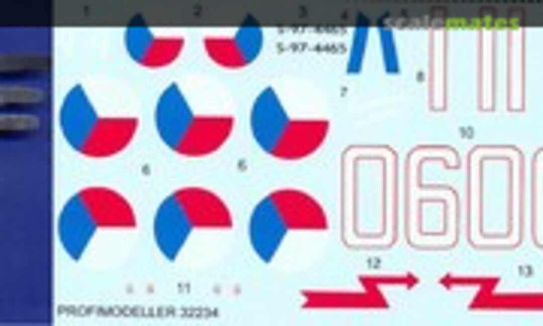 1:32 Lavochkin La-7 Czechoslovak Air Force and three cannon (Profimodeller 32234) 32234