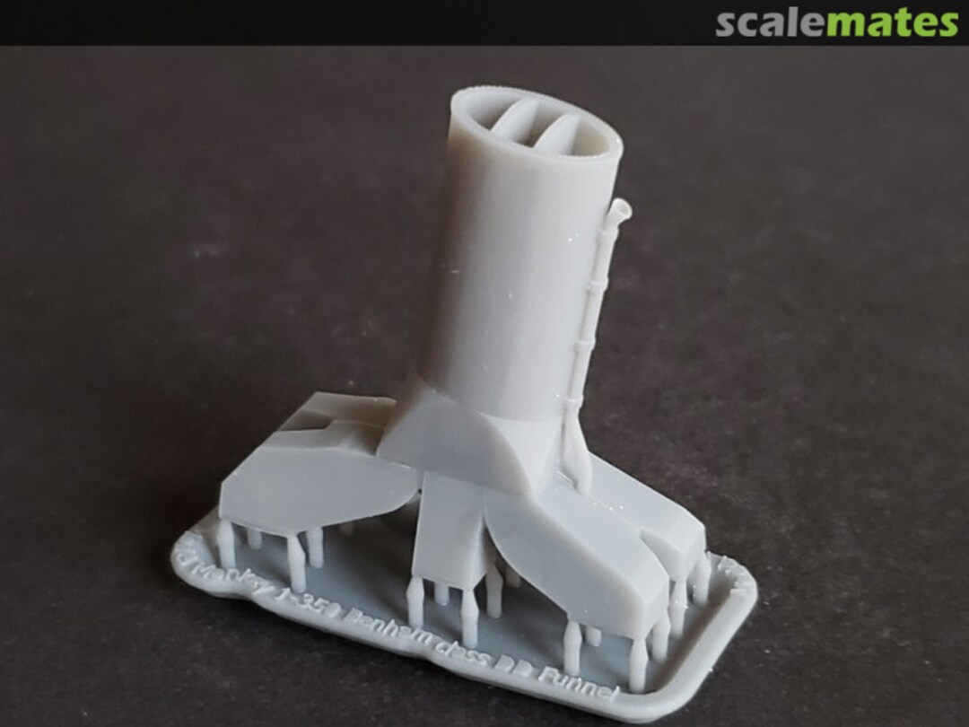 Boxart Benham Class Destroyer Funnel MM350-Benham Model Monkey