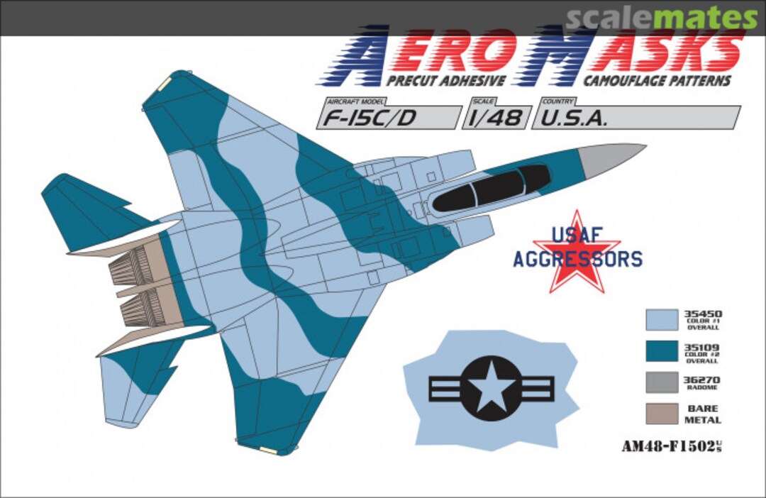 Boxart F-15C/D USA USAF Aggressors AM48-F1502 AeroMasks Boxart F-15C/D USA USAF Aggressors AM48-F1502 AeroMasks