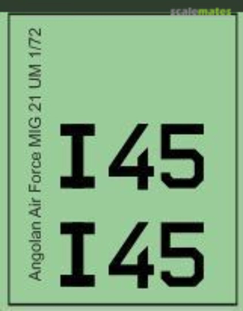Boxart Angolan Air Force MiG 21 UM MAV-AA7210 MAV Decals Boxart Angolan Air Force MiG 21 UM MAV-AA7210 MAV Decals