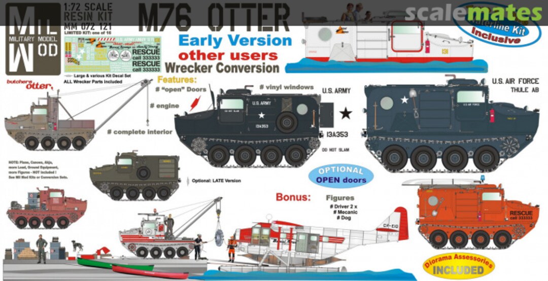 Boxart M76 Otter Early & Wrecker - other users MM 072 121 Mil Mod Boxart M76 Otter Early & Wrecker - other users MM 072 121 Mil Mod