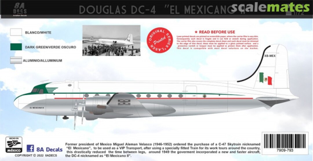 Boxart Douglas DC-4 7909-793 8aDecs Boxart Douglas DC-4 7909-793 8aDecs