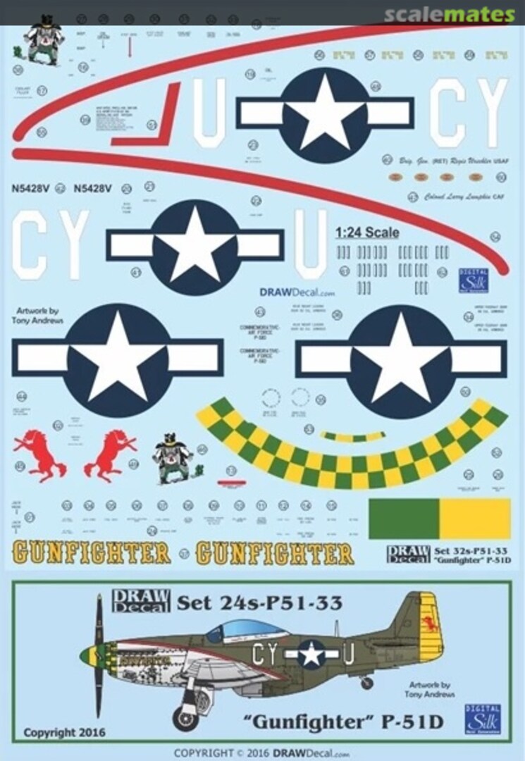 Boxart P-51D “Gunfighter” 24-P51-33 Draw Decal Boxart P-51D “Gunfighter” 24-P51-33 Draw Decal