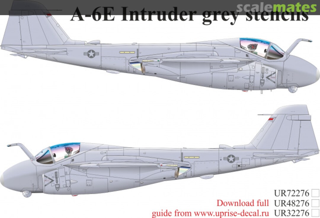 Boxart A-6 Intruder grey stencils with insignia FFA - removable film UR72276 UpRise Decal Boxart A-6 Intruder grey stencils with insignia FFA - removable film UR72276 UpRise Decal