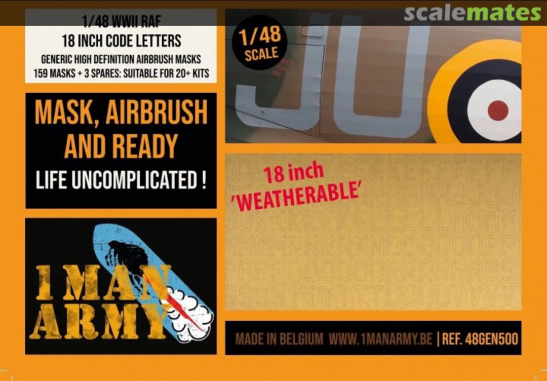 Boxart WWII RAF 18 INCH CODE LETTERS 48GEN500 1ManArmy