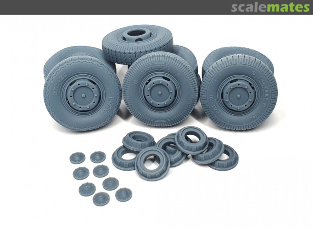 Boxart Sd.Kfz 234 road wheels set with spare (weighted) mix 2 (9+1) AFVs35-096 Pimp my Miniatures