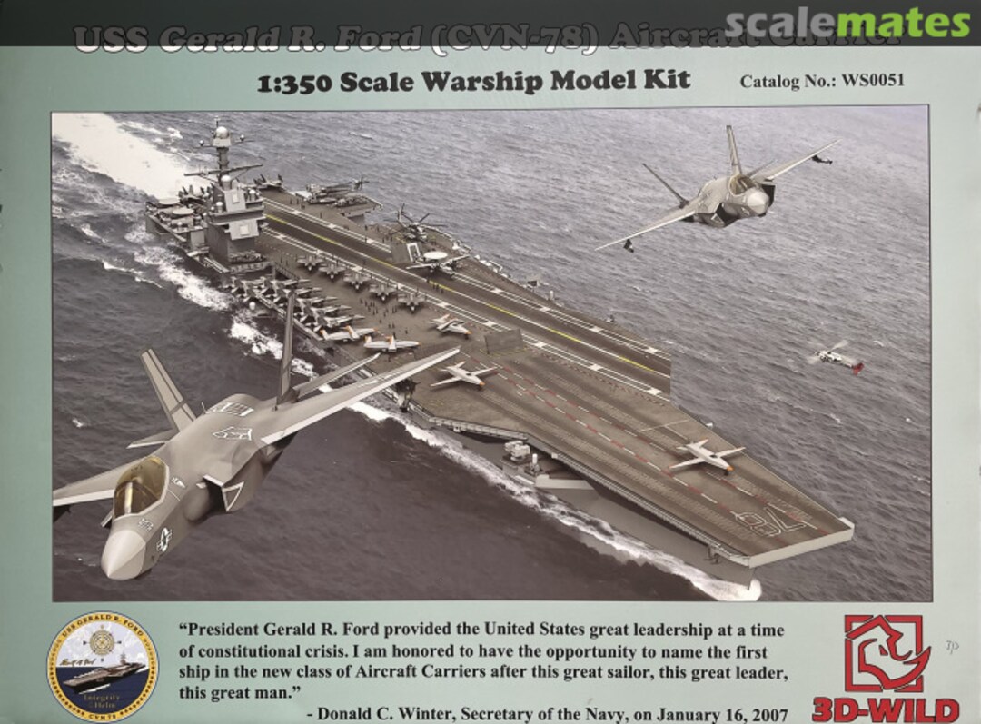 Boxart USS Gerald R. Ford (CVN-78) Aircraft Carrier WS0051 3D-Wild Boxart USS Gerald R. Ford (CVN-78) Aircraft Carrier WS0051 3D-Wild