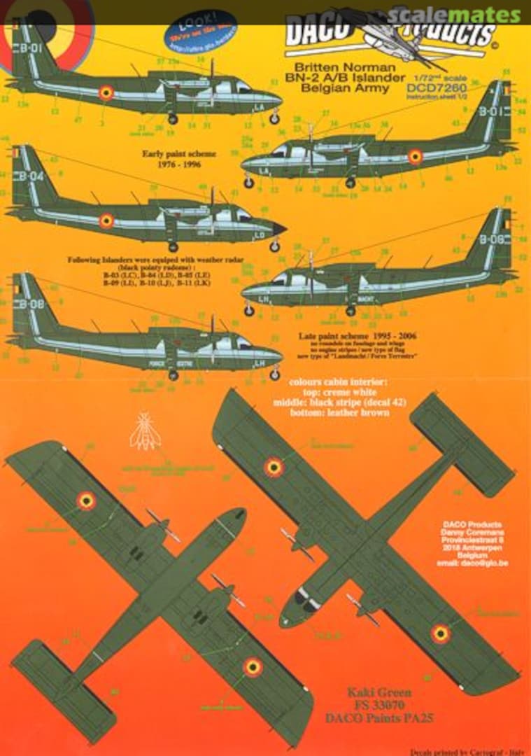 Boxart Britten Norman BN-2 A/B Islander DCD7260 Daco Products Boxart Britten Norman BN-2 A/B Islander DCD7260 Daco Products