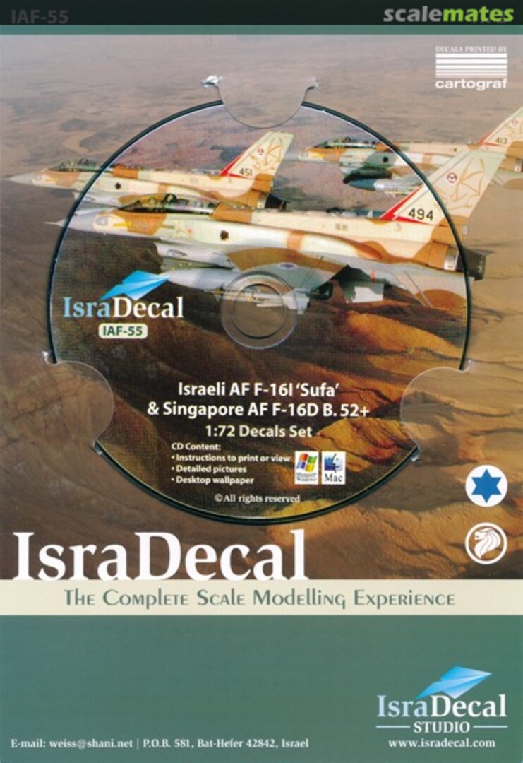 Boxart Israeli AF F-16I 'Sufa' & Singapore AF F-16D B.52+ IAF-55 IsraDecal Studio Boxart Israeli AF F-16I 'Sufa' & Singapore AF F-16D B.52+ IAF-55 IsraDecal Studio