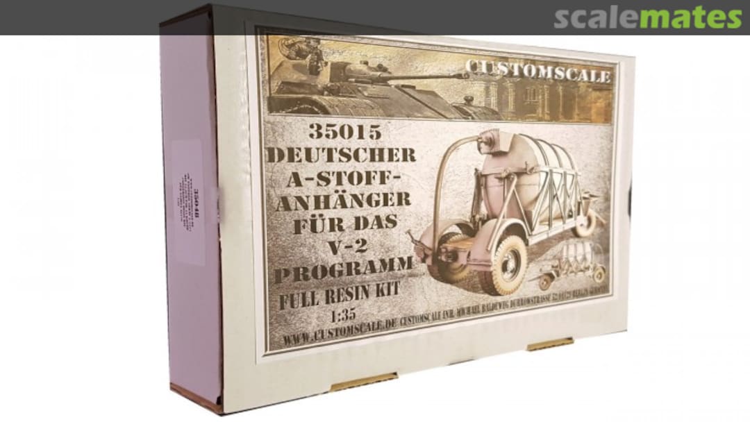 Boxart A-Stoffanhänger für das V-2 Programm 35015 Custom-Scale Boxart A-Stoffanhänger für das V-2 Programm 35015 Custom-Scale