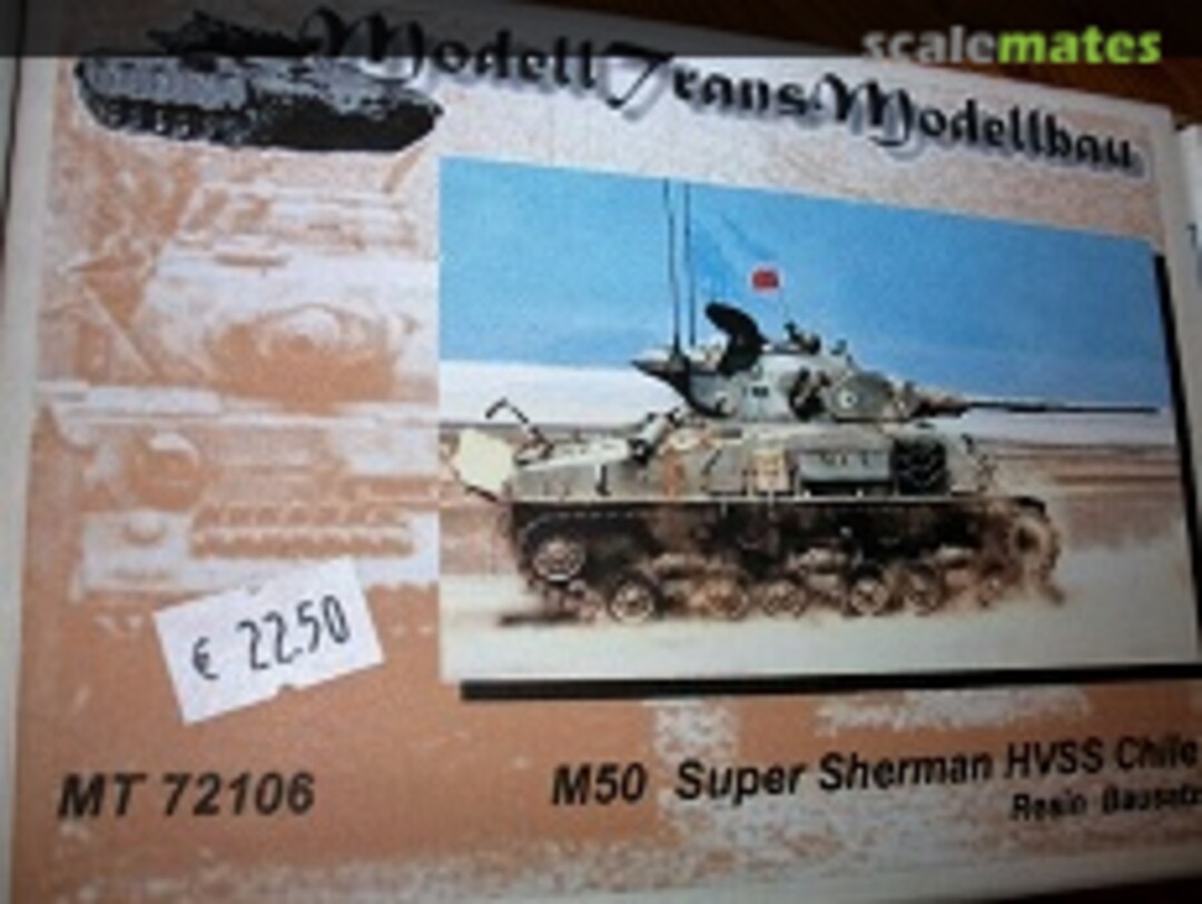 Boxart M50 Super Sherman MT72106 Modell Trans Modellbau Boxart M50 Super Sherman MT72106 Modell Trans Modellbau