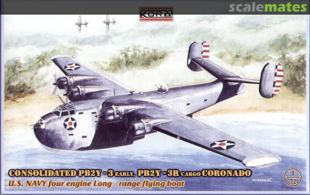 Boxart Consolidated PB2Y-3 Early,PB2Y-3R Cargo Coronado 7282 Kora Models Boxart Consolidated PB2Y-3 Early,PB2Y-3R Cargo Coronado 7282 Kora Models
