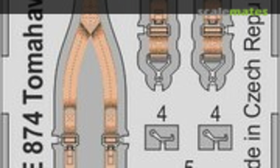 1:48 Tomahawk Mk.II seatbelts (Eduard FE874) FE874