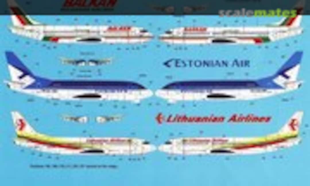 1:144 Balkan Bulgarian Airlines Boeing 737-300/400 (Brasil Decals BD144-34/A) BD144-34/A