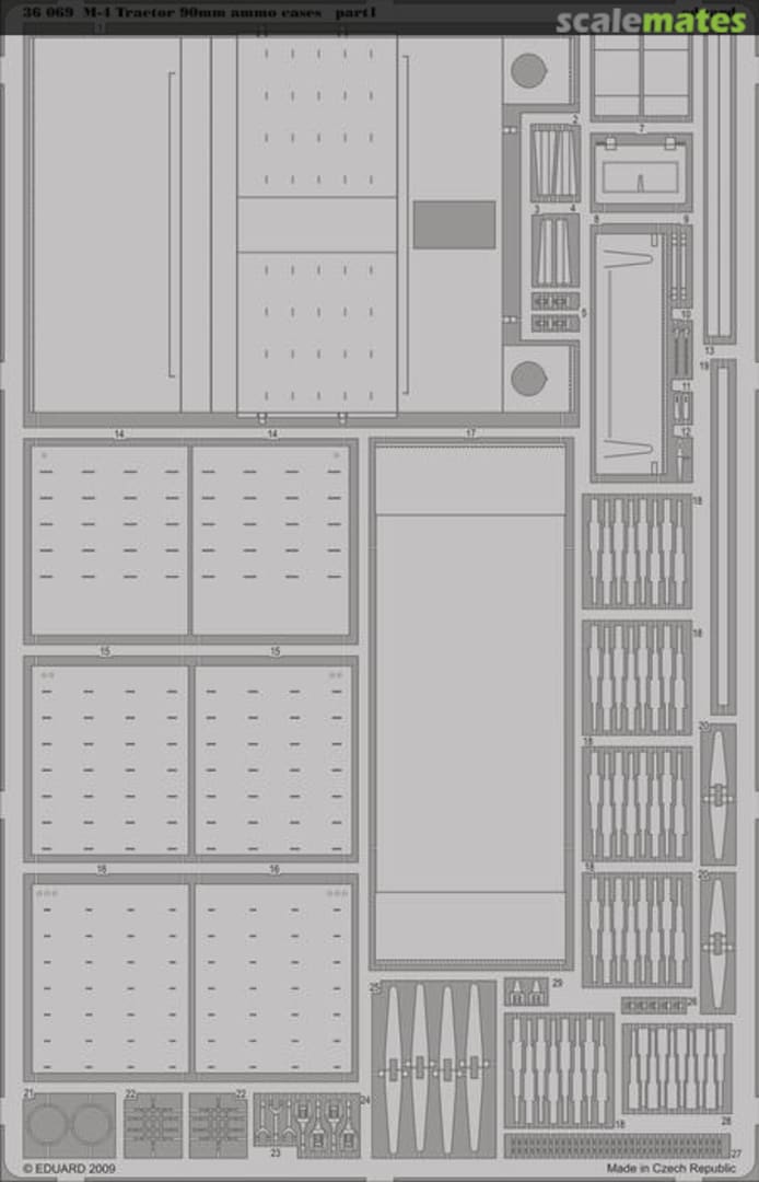 Boxart M-4 Tractor 90mm Ammo Cases 36069 Eduard Boxart M-4 Tractor 90mm Ammo Cases 36069 Eduard