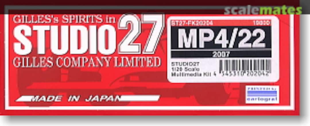 Boxart McLaren MP4/22 ST27-FK20204 Studio27 Boxart McLaren MP4/22 ST27-FK20204 Studio27