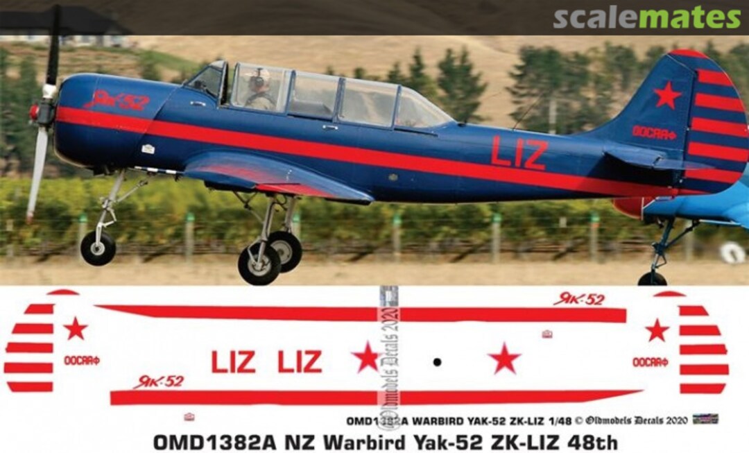 Boxart Warbird - Yak-52 ZK-LIZ OMD1382A Oldmodels Decals Boxart Warbird - Yak-52 ZK-LIZ OMD1382A Oldmodels Decals