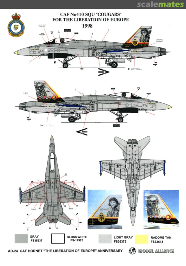 Boxart CAF No. 410 Sqn "Cougars" CAF-48016 Model Alliance Boxart CAF No. 410 Sqn "Cougars" CAF-48016 Model Alliance