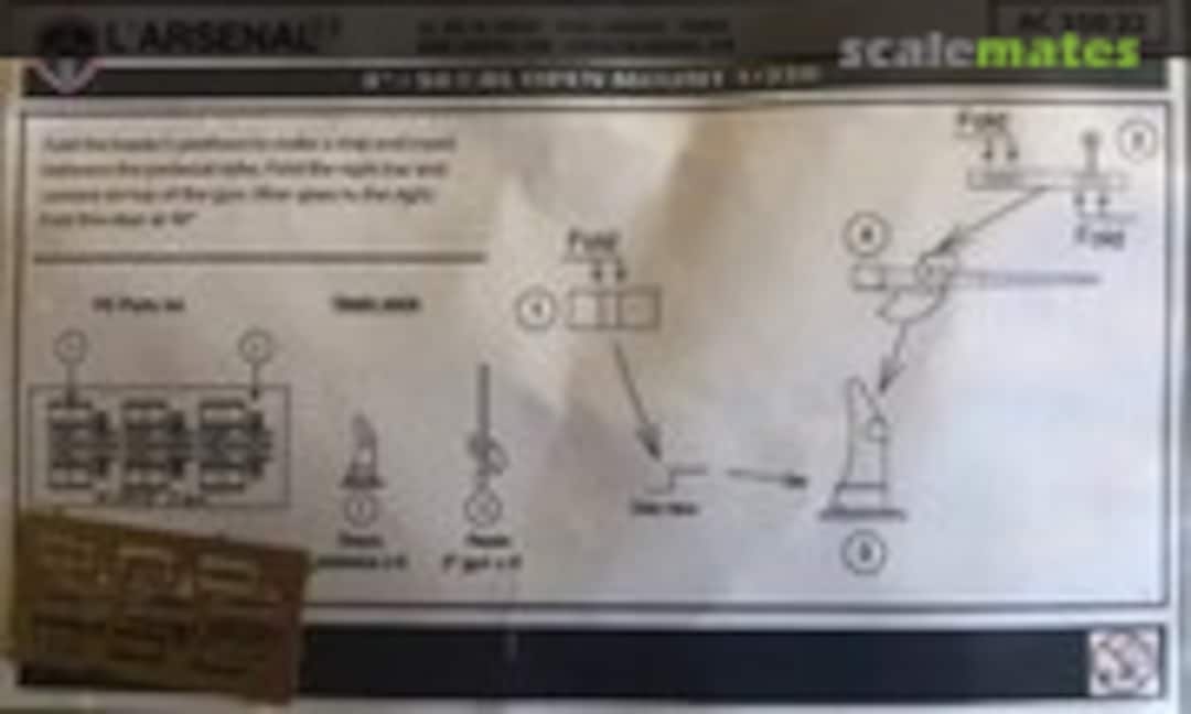 1:350 3"/50 caliber gun open mount (L'Arsenal AC35022) AC35022