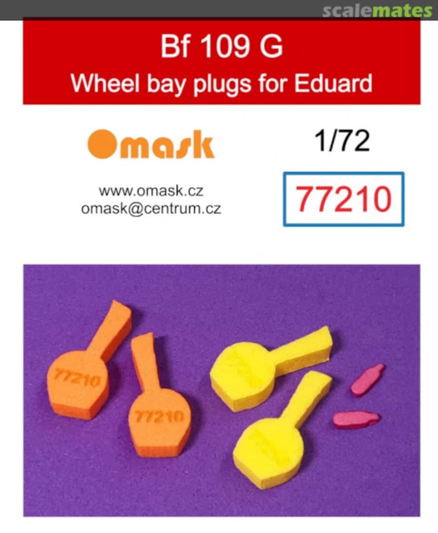 Boxart Bf 109 G wheel bay plugs 77210 Omask Boxart Bf 109 G wheel bay plugs 77210 Omask