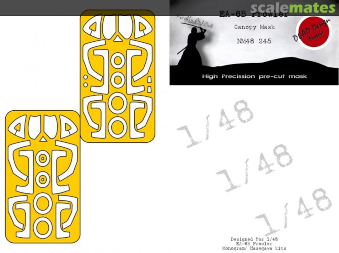 Boxart EA-6B Prowler canopy mask NM48245 DEAD Design Models Boxart EA-6B Prowler canopy mask NM48245 DEAD Design Models