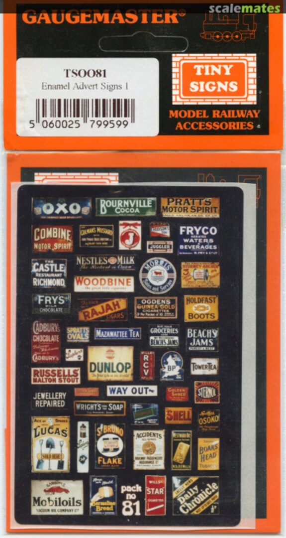 Boxart Enamel Advert Signs 1 TS0081 Gaugemaster Boxart Enamel Advert Signs 1 TS0081 Gaugemaster
