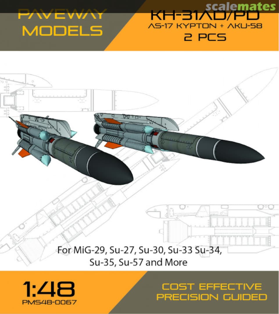 Boxart KH-31 AD/PD + AKU-58 PMS48-0067 Paveway Models Boxart KH-31 AD/PD + AKU-58 PMS48-0067 Paveway Models