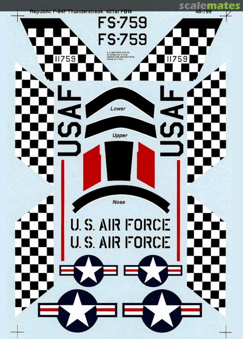 Boxart Republic F-84F Thunderstreak 48-799 SuperScale International Boxart Republic F-84F Thunderstreak 48-799 SuperScale International