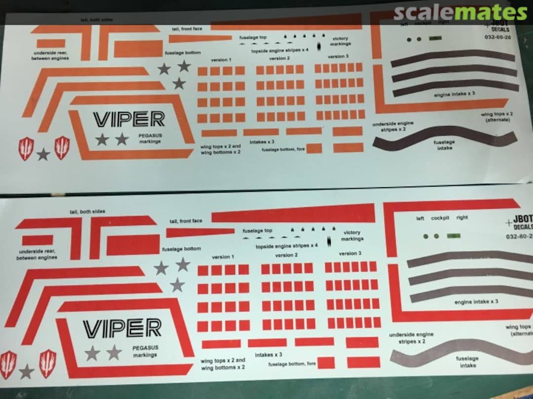 Boxart Colonial Viper Mk 1 Decals 032-80-28 JBOT Decals