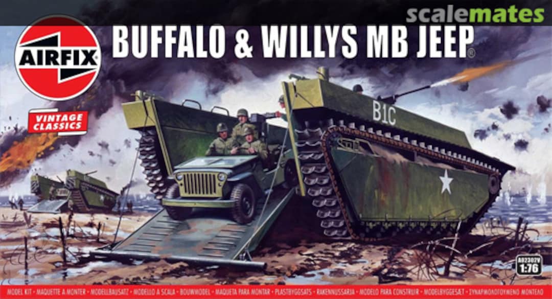 Boxart Buffalo & Willys MB Jeep A02302V Airfix Boxart Buffalo & Willys MB Jeep A02302V Airfix