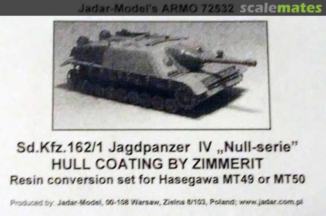 Boxart Sd.Kfz.162/1 Jagdpanzer IV "Null-serie" 72532 Armo Boxart Sd.Kfz.162/1 Jagdpanzer IV "Null-serie" 72532 Armo