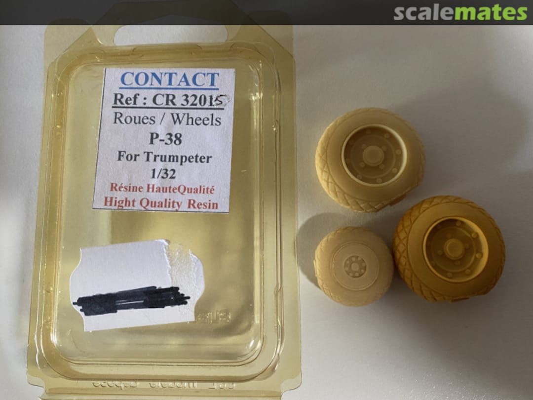 Boxart P-38 Weighted Wheels CR32015 Contact-Resine Boxart P-38 Weighted Wheels CR32015 Contact-Resine