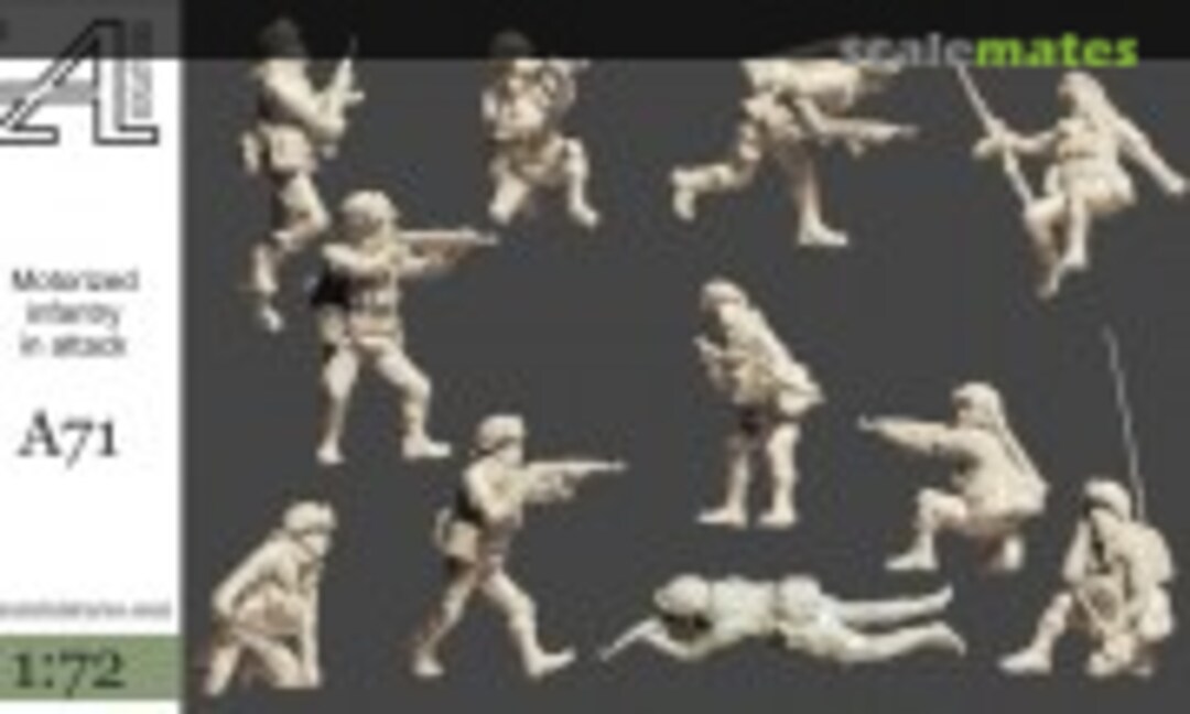 1:72 Motorized Infantry in Attack (Alex Miniatures A71) A71