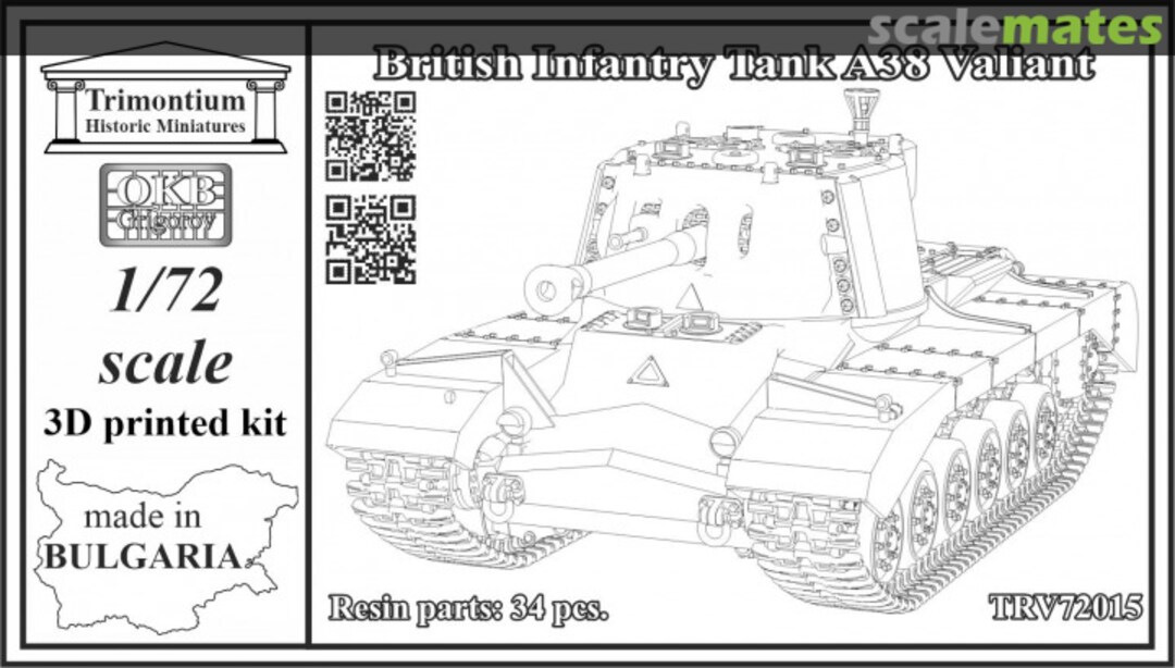 Boxart British Infantry Tank A38 Valiant TRV72015 OKB Grigorov Boxart British Infantry Tank A38 Valiant TRV72015 OKB Grigorov