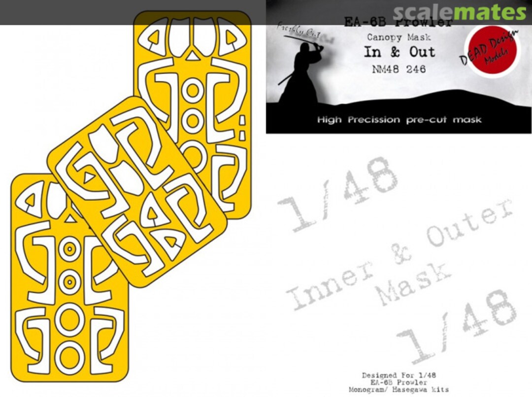 Boxart EA-6B Prowler double sided canopy mask NM48246 DEAD Design Models Boxart EA-6B Prowler double sided canopy mask NM48246 DEAD Design Models