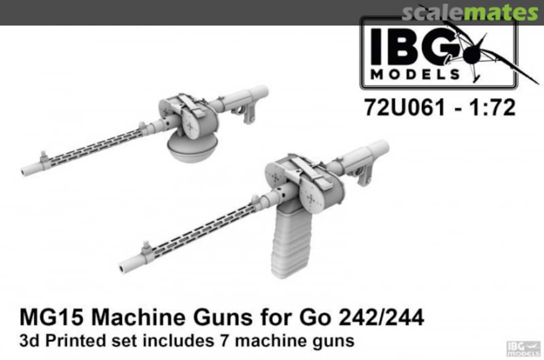 Boxart MG15 machine guns for Gotha Go-242/244 72U061 IBG Models Boxart MG15 machine guns for Gotha Go-242/244 72U061 IBG Models