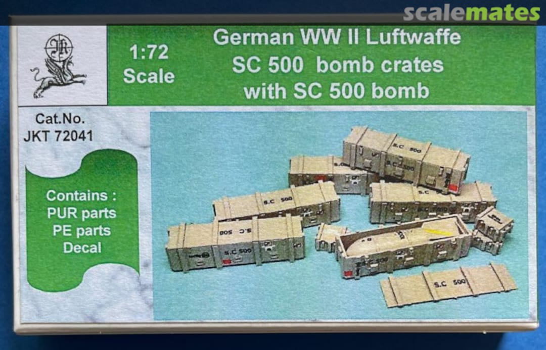 Boxart German WWII Luftwaffe SC 500 bomb crates with SC 500 bomb JKT 72041 JK Resin