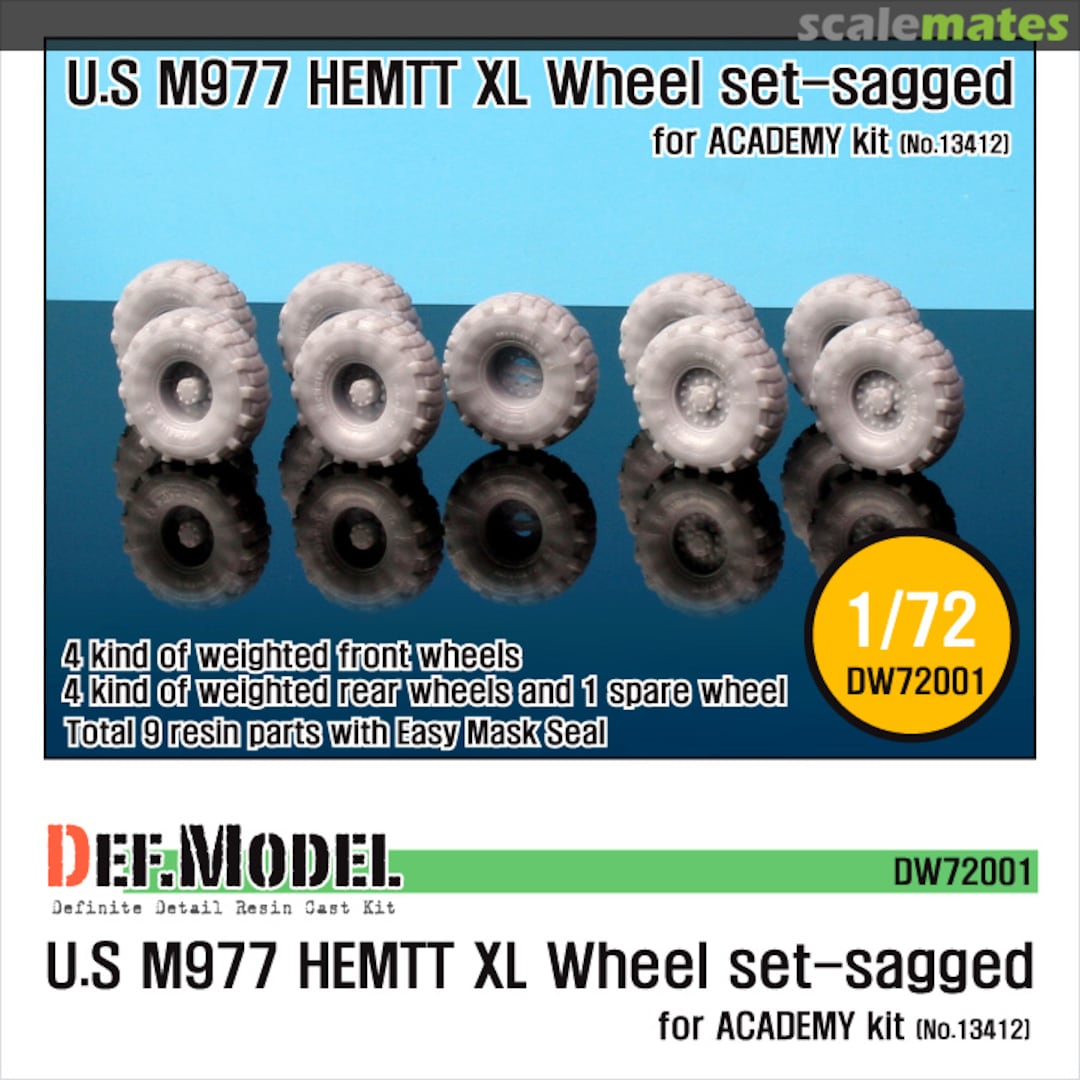 Boxart M977 HEMTT 'XL' Sagged Wheel set DW72001 Def.Model Boxart M977 HEMTT 'XL' Sagged Wheel set DW72001 Def.Model