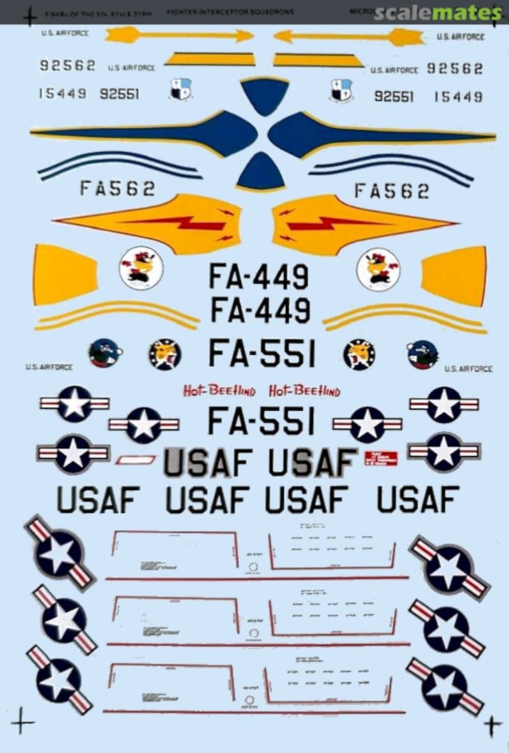 Boxart F-94Bs of the 5th, 61st & 319th FIS 72-503 Microscale