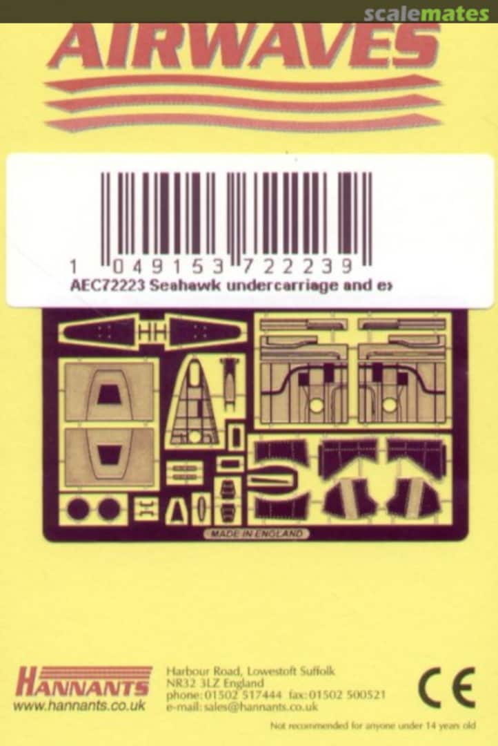 Boxart Hawker Sea Hawk undercarriage and exterior set AEC72223 Airwaves Boxart Hawker Sea Hawk undercarriage and exterior set AEC72223 Airwaves