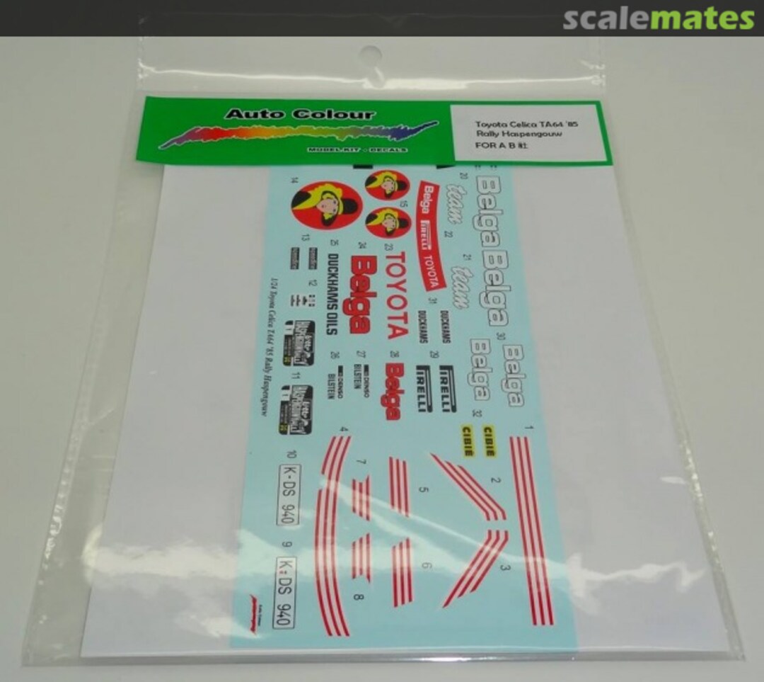 Boxart Toyota Celica TA64 ''85 Rally Haspengouw #1 AC24039 Auto-Colour Boxart Toyota Celica TA64 ''85 Rally Haspengouw #1 AC24039 Auto-Colour