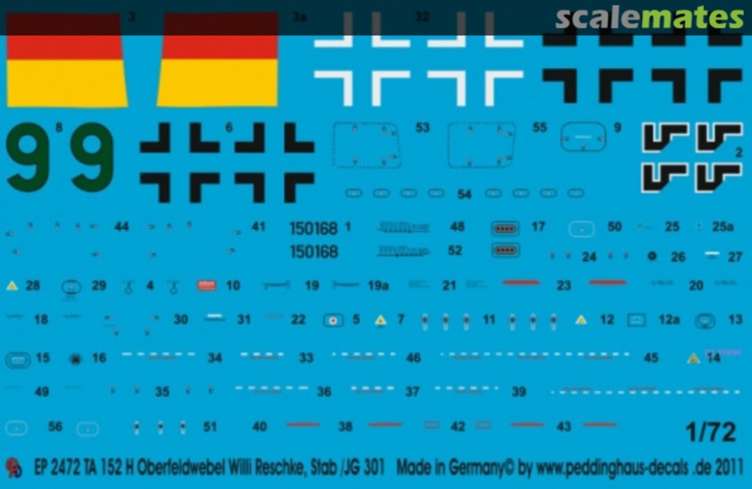 Boxart Ta 152 H Oberfeldwebel Willi Reschke, Stab /JG 301 EP 2472 Peddinghaus-Decals Boxart Ta 152 H Oberfeldwebel Willi Reschke, Stab /JG 301 EP 2472 Peddinghaus-Decals