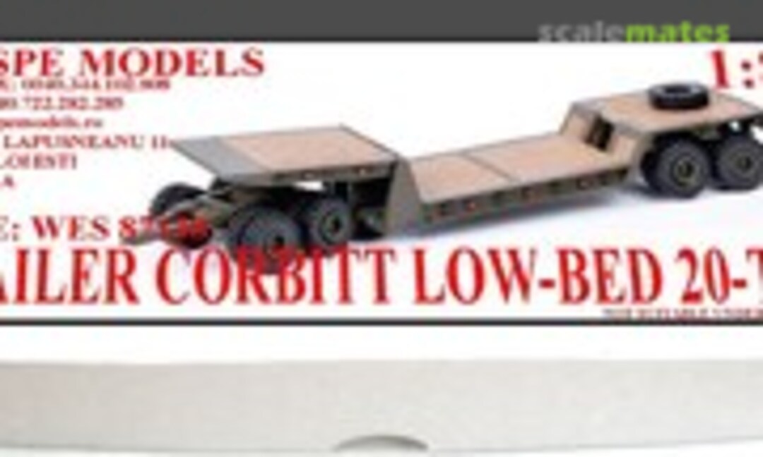Trailer Corbitt Low-bed 20-Ton (Wespe Models WES 87138)