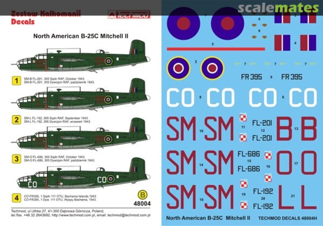 Boxart North American B-25C Mitchell 48004 Techmod Boxart North American B-25C Mitchell 48004 Techmod
