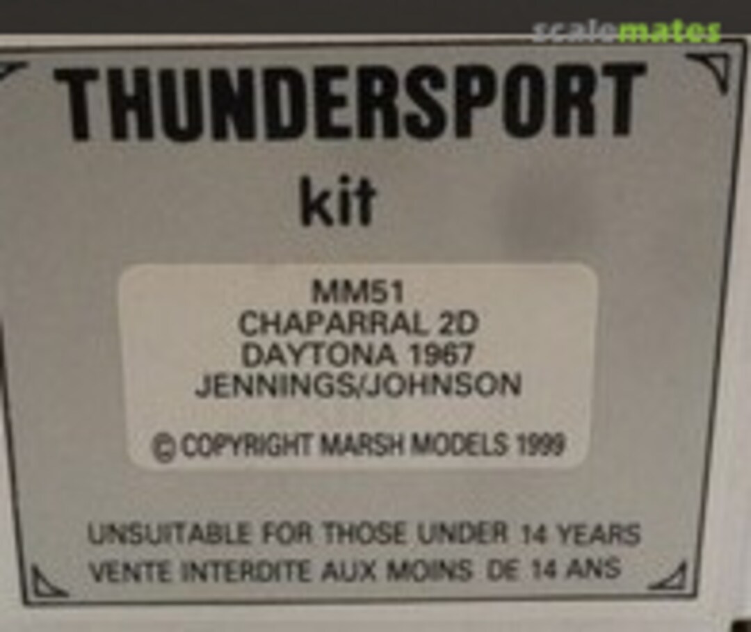 Boxart Chaparral-Chevrolet 2D #2D001 MM51 Marsh Models Boxart Chaparral-Chevrolet 2D #2D001 MM51 Marsh Models