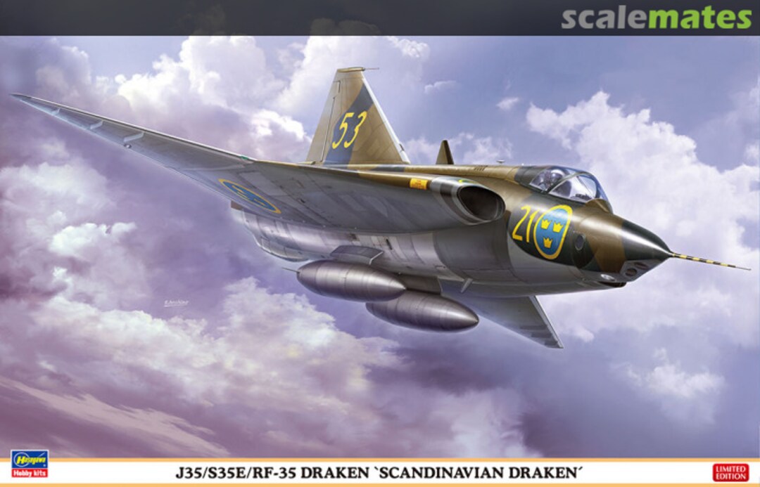Boxart J35/S35E/RF-35 Draken `Scandinavian Draken´ 07482 Hasegawa Boxart J35/S35E/RF-35 Draken `Scandinavian Draken´ 07482 Hasegawa