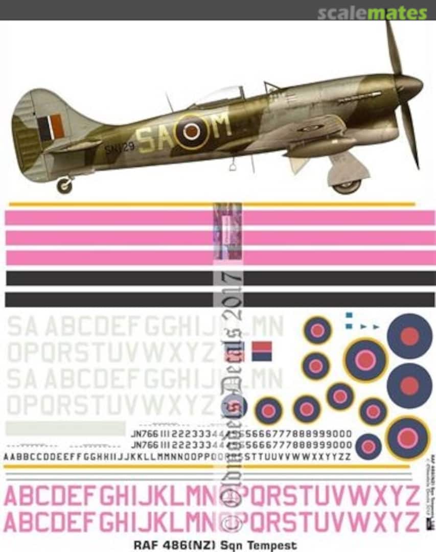 Boxart RAF 486(NZ) Sqn Tempests OMD0721 Oldmodels Decals Boxart RAF 486(NZ) Sqn Tempests OMD0721 Oldmodels Decals