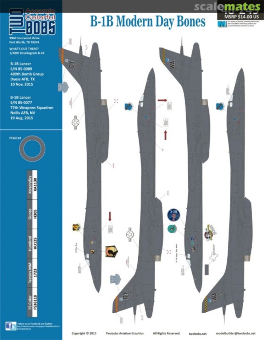 Boxart B-1B Modern Day Bones 48-249 TwoBobs Aviation Graphics
